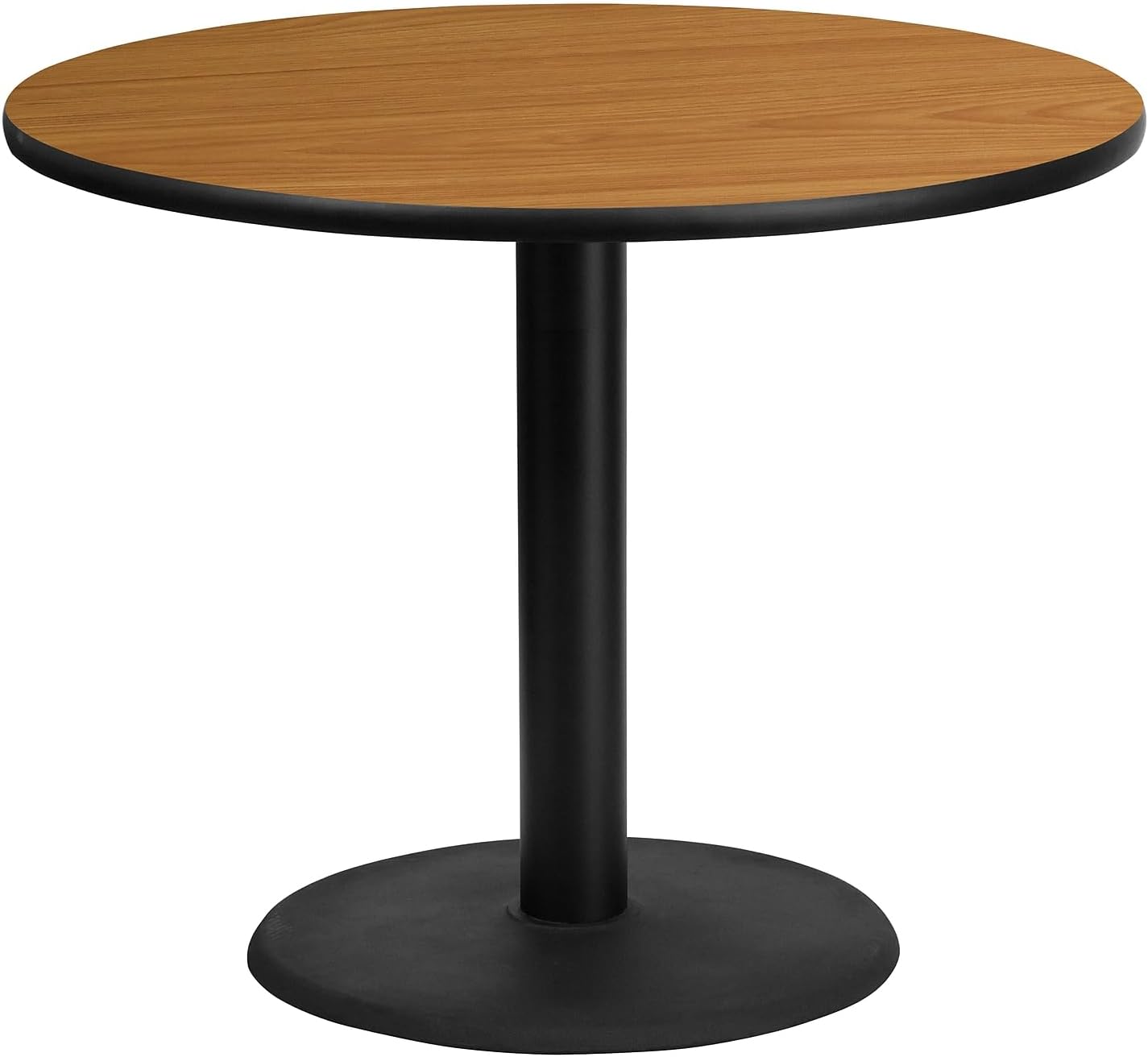 Flash Furniture Stiles 36'' Round Black Laminate Table Top with 24'' Round Table Height Base