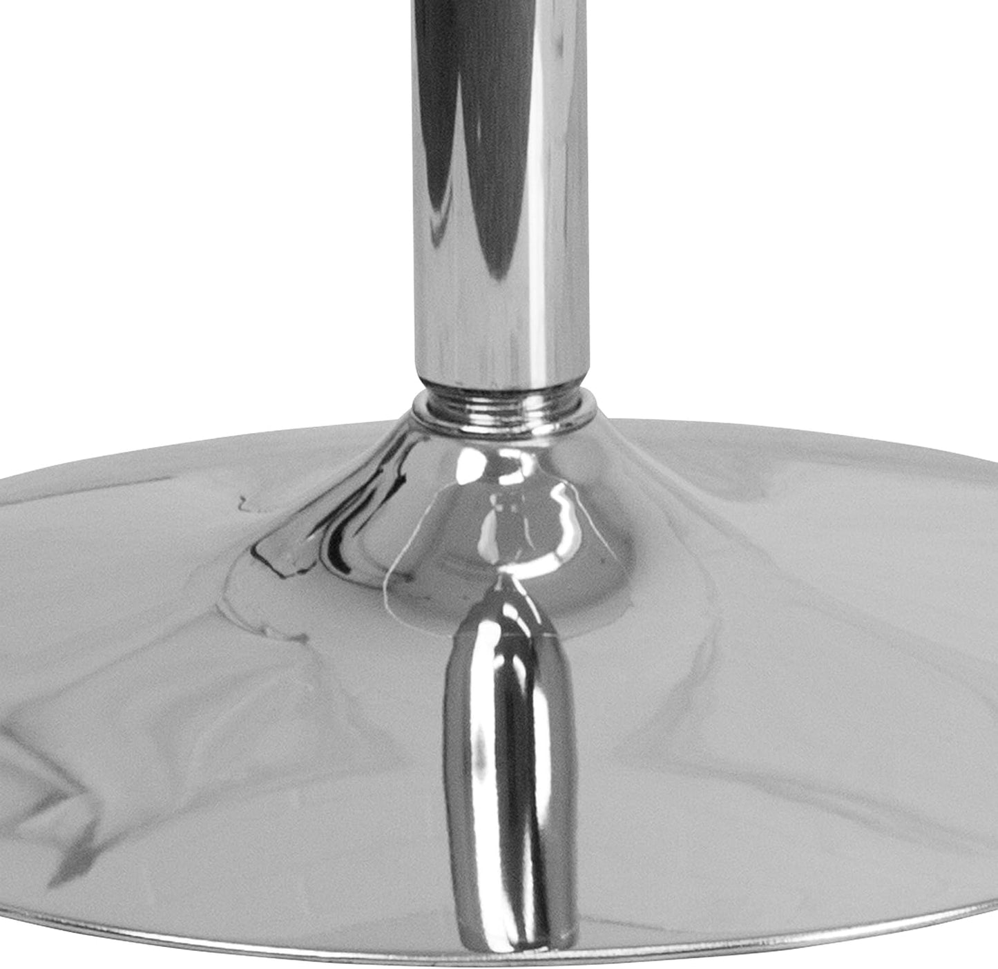 Flash Furniture Hills 31.5'' Round Glass Dining Table with 29''H Chrome Base, Decorative Narrow Round Tempered Glass Cocktail Table, Clear/Silver