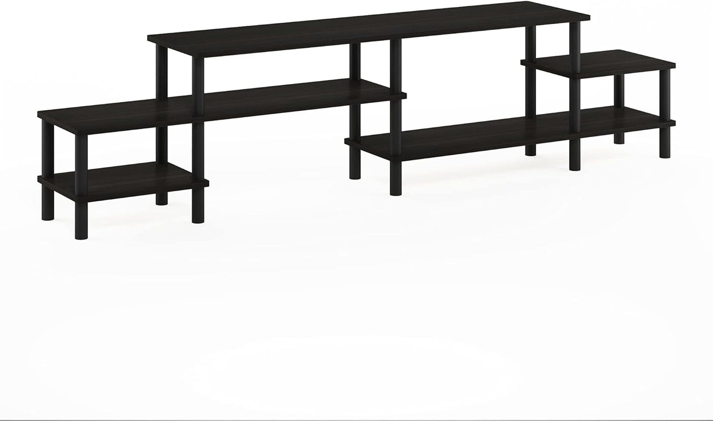 Furinno JAYA Large Entertainment Stand for TV Up to 55 Inch, French Oak Grey/Black