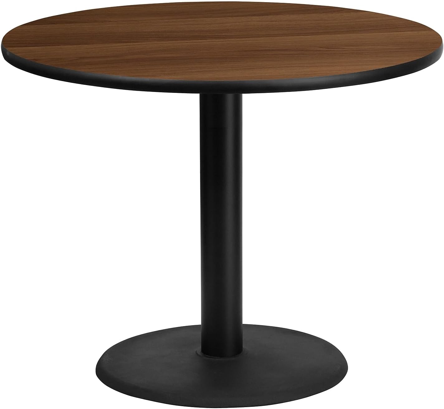 Flash Furniture Stiles 36'' Round Black Laminate Table Top with 24'' Round Table Height Base