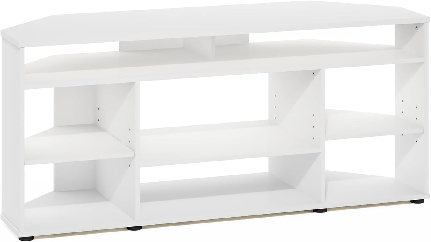 Furinno JAYA Large Entertainment Stand for TV Up to 55 Inch, French Oak Grey/Black