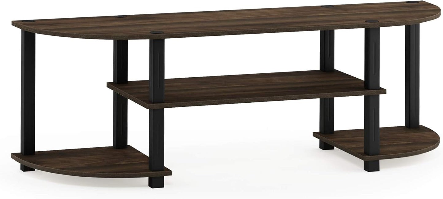 Furinno Turn-S-Tube Wide TV Entertainment Center, Black/Grey