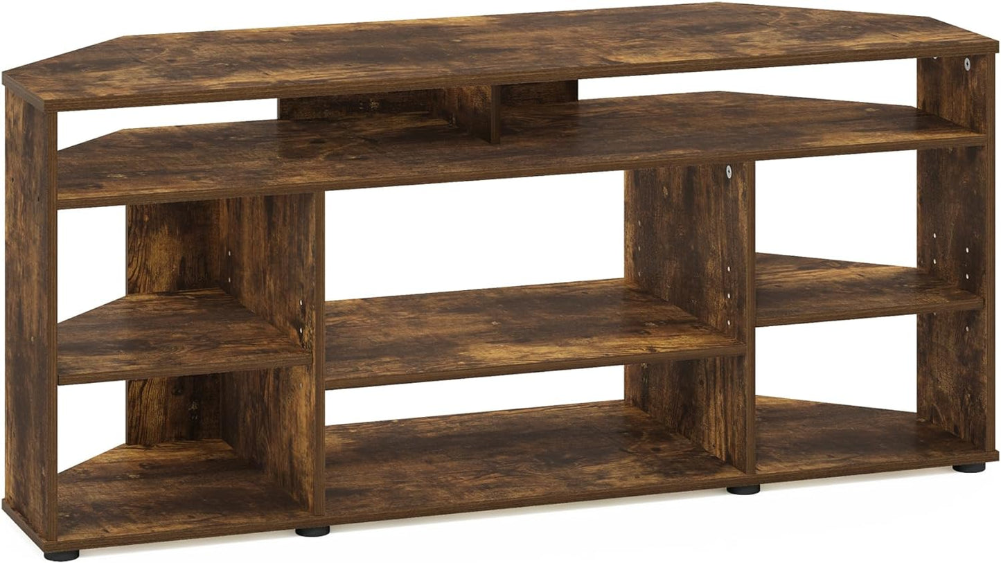 Furinno JAYA Large Entertainment Stand for TV Up to 55 Inch, French Oak Grey/Black