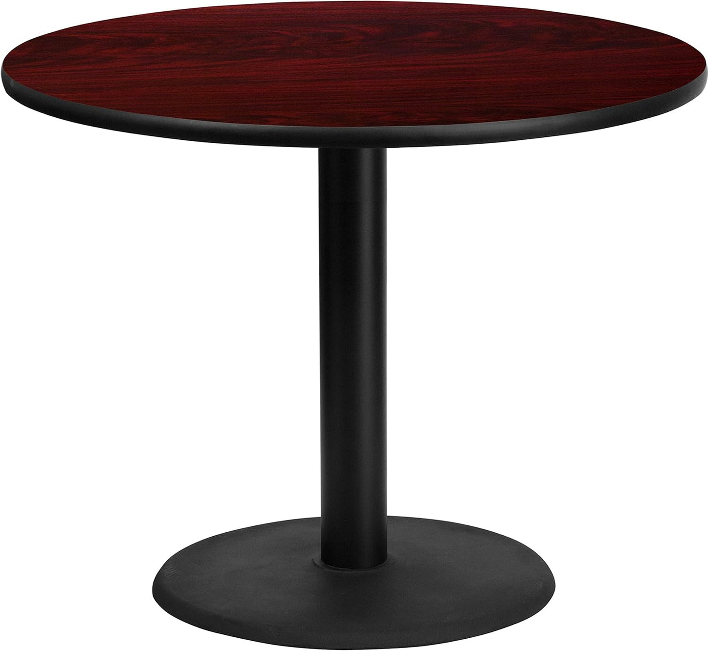 Flash Furniture Stiles 36'' Round Black Laminate Table Top with 24'' Round Table Height Base